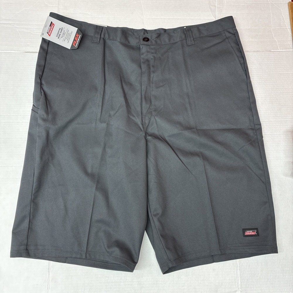 Dickies Essential Work Shorts Men's Size 44 Gray Flex Relaxed Fit 13" Inseam NEW